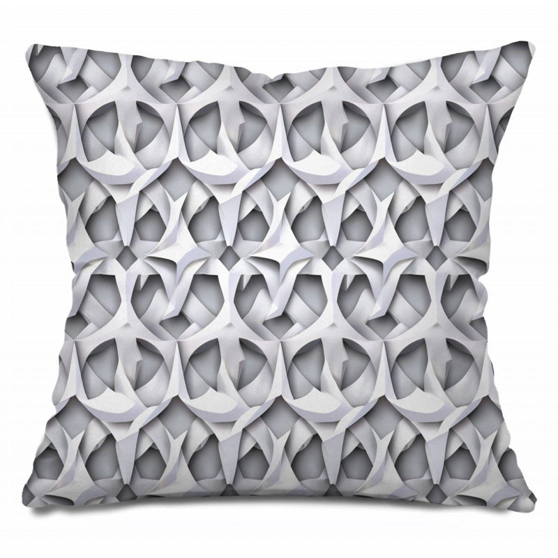  Coussin géométrique réversible, H 16 po x l 16 po