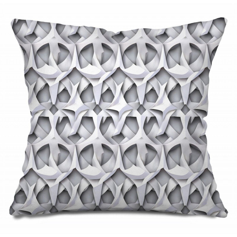  Coussin géométrique réversible, H 14 po x l 14 po