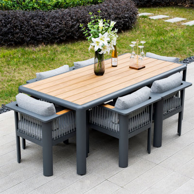 Patio Dining Set with Rectangular Table