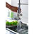 Commercial Style Kitchen Sink Faucet - Brushed Nickel, Pull Down , Long-Lasting Ceramic Washer, Smooth Operation-184245492
