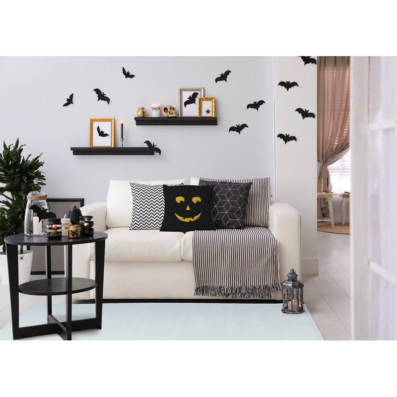 Housse et insert de coussin carré en polyester , 24 po x 24 po, Noir
