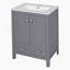 Meuble-lavabo de 24 pouces avec lavabo encastré intégré et armoire de rangement avec 2 portes et 1 tiroir. Comprend une tablette de porte à double couche, conception à fermeture en douceur-119945852