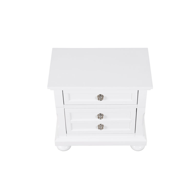 Manlius 2 - Drawer Nightstand, White