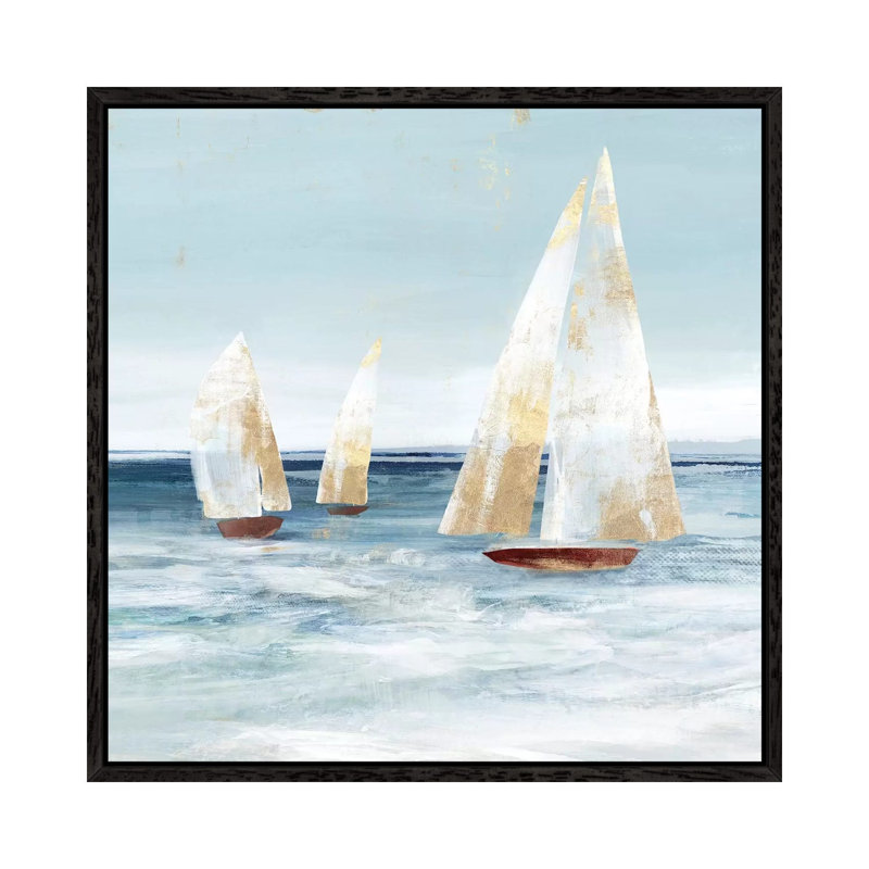 Mainsail by Isabelle Z - Painting on Canvas, Black Framed, 66.04 cm H x 66.04 cm W
