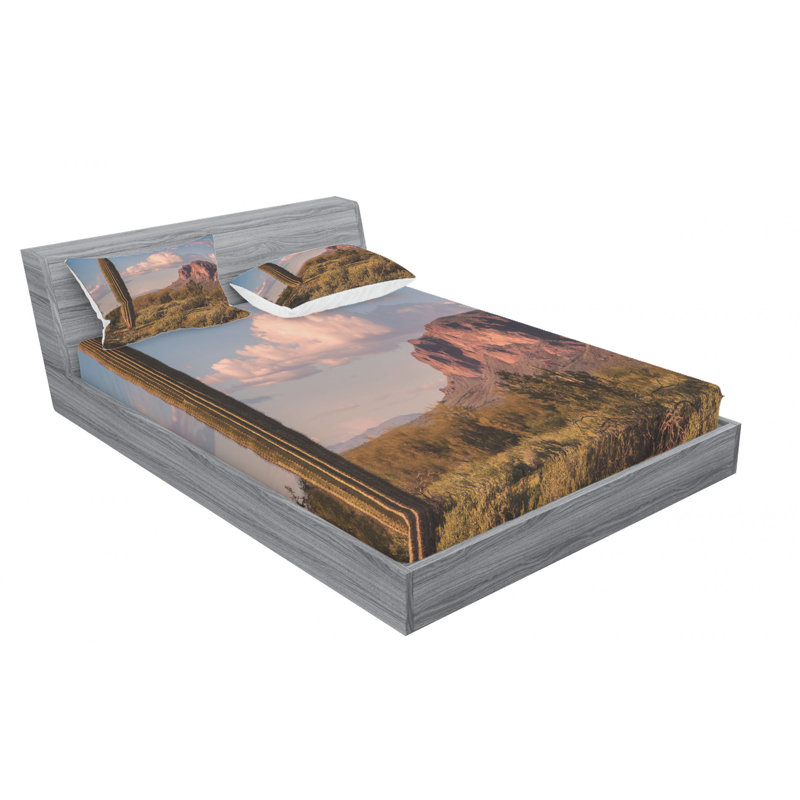 Microfiber Sheet Set, Queen Sheet Set with Fitted Sheet