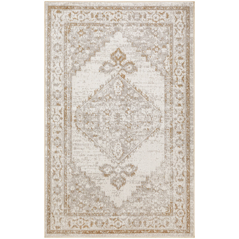  Tapis d'intérieur gris lavable à la machine 3 pi 3 po x 5 pi Astra, Rectangle 3 pi 3 po x 5 pi