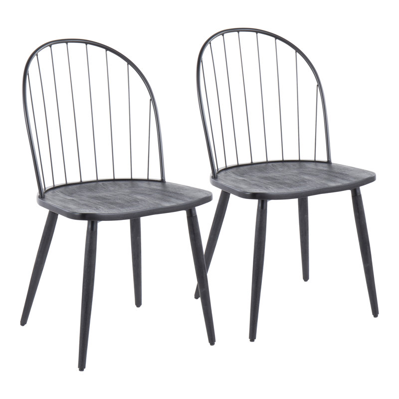 Chaise d'appoint à dossier Novalee Windsor, Noir