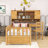 Twin Wood Platform Bed with Bookshelf, Chair, Desk and Drawer-1162048177