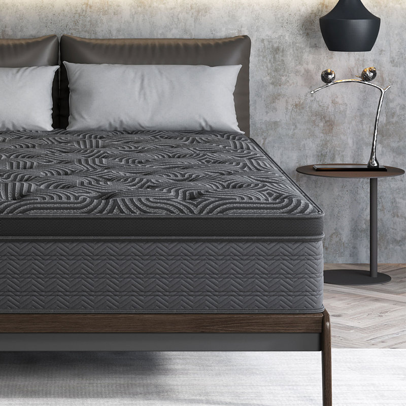 12 in. Cooling Hybrid Mattress with 5-Zone Pocket Coils, Memory Foam & Pressure Relief, Mattress in a Box, Queen, 12"