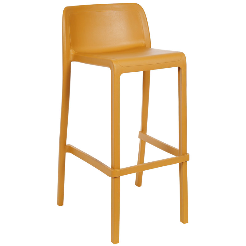 Plain Outdoor 30" Patio Bar Stool, Yellow