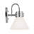 Hysham Chrome 1-Light Armed Sconce with Opal Glass Shade-1128745254