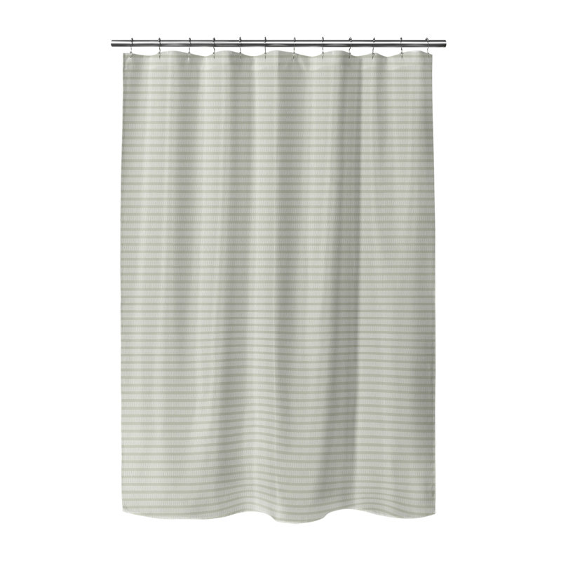 Rideau de douche ultraléger Stia, Light Green Striped 4