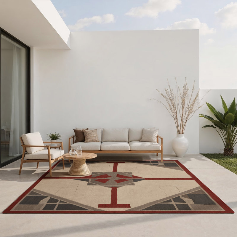 Tapis intérieur et extérieur Mirrored Motion, Rectangulaire 2 pi x 3 pi