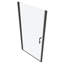 Porte de douche pivotante avec fonction de fuite - baignoire en verre trempé noir mat de 1/4 po