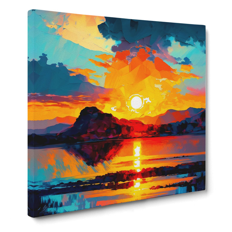 Sunrise Fauvism - Wrapped Canvas, 35cm H x 35cm W x 3cm D