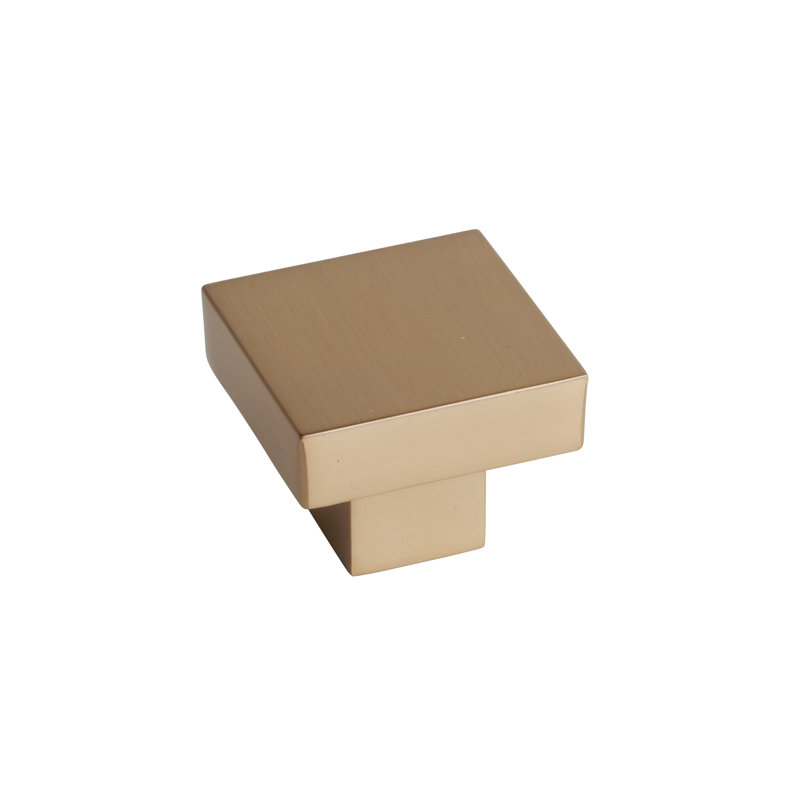 Hunter Square Knob, 1.63", Satin Brass