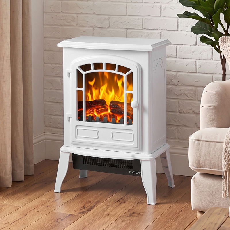 HOMCOM 39 cm W White Electric Stove