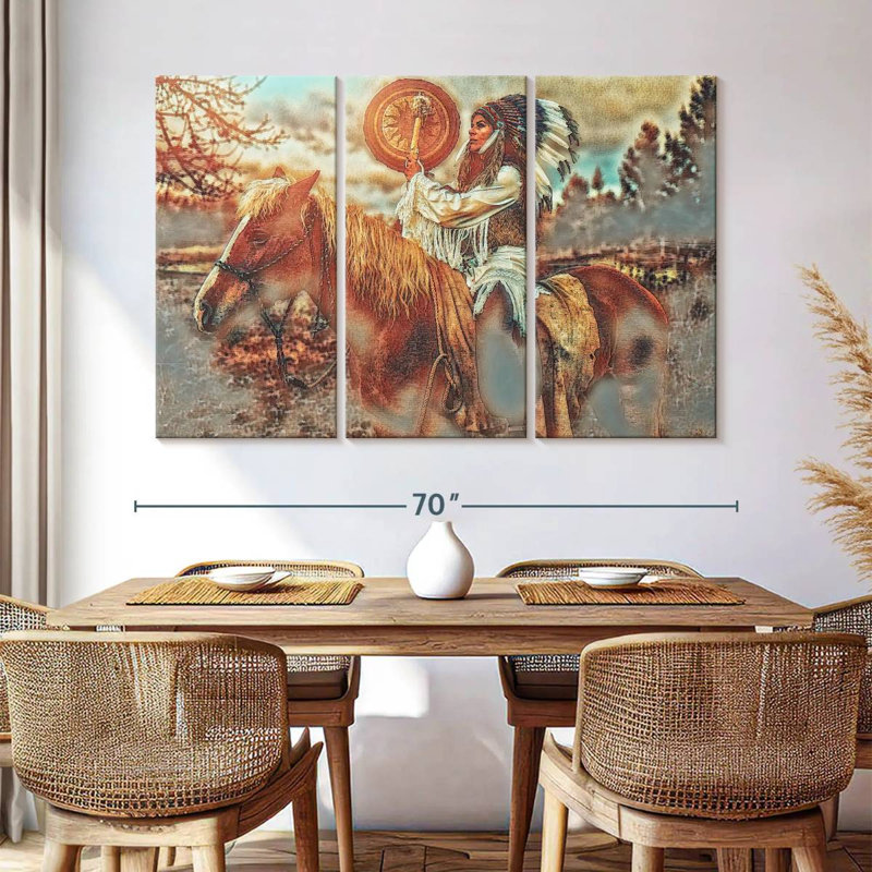 Lelar Indian War Horse, 42" H x 65" W