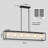 6 - Lights Modern Square / Rectangular Chandelier Black Linear Chandelier Dimmable Chandeliers For Dining Room Kitchen Island