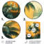 «Green Orange Palm Trees Swaying I - Palmiers et palmiers», art mural-12757979-12757978