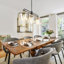 Luminaire suspendu linéaire à 3 lumières à intensité variable pour îlot de cuisine 43,3 po Allenstown-520653436