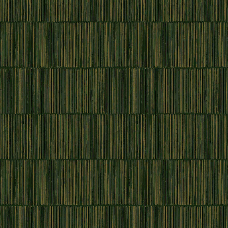 Nicely Collection Geometric Bamboo Stripe 10.05m x 53cm Wallpaper Roll, Green