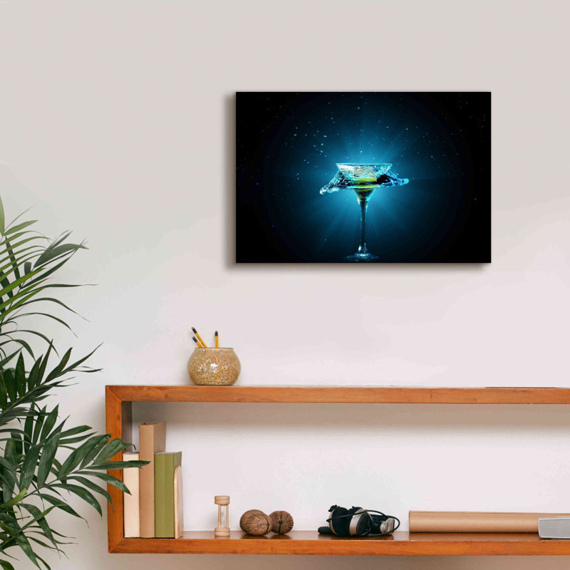 «Dreamy Blues Splash» par Epic Portfolio, art mural sur toile, H 12 po x l 18 po x P 0,75 po