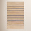 Naper Beige Gray Blue Flatweave Striped Jute Rug