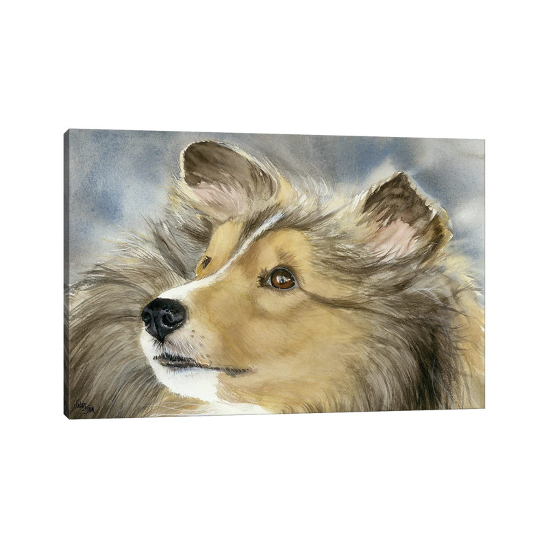 Good Company - Shetland Sheepdog by Judith Stein - Wrapped Canvas Painting, 20.32cm H x 30.48cm W