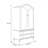 Modern simple arched large capacity wardrobe.