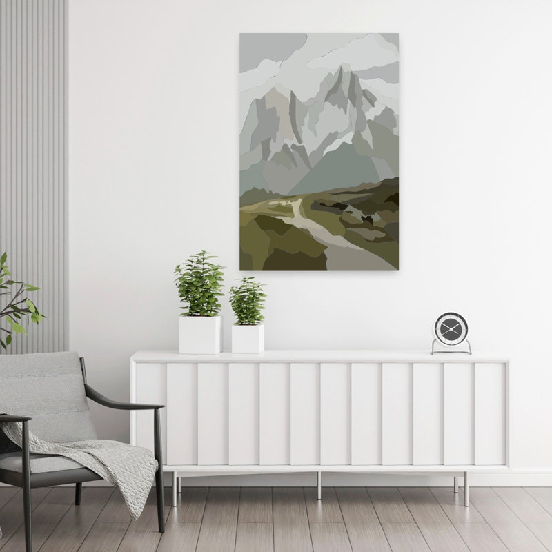 Sentier alpin alpin, paysage dramatique serein, montagne, paysage dramatique