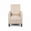  Fauteuil inclinable compact en tissu beige, fauteuil Mid-Century pour chambre à coucher