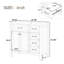 Meuble-lavabo simple 35,98 po avec plateau en céramique Makiya-1246983016