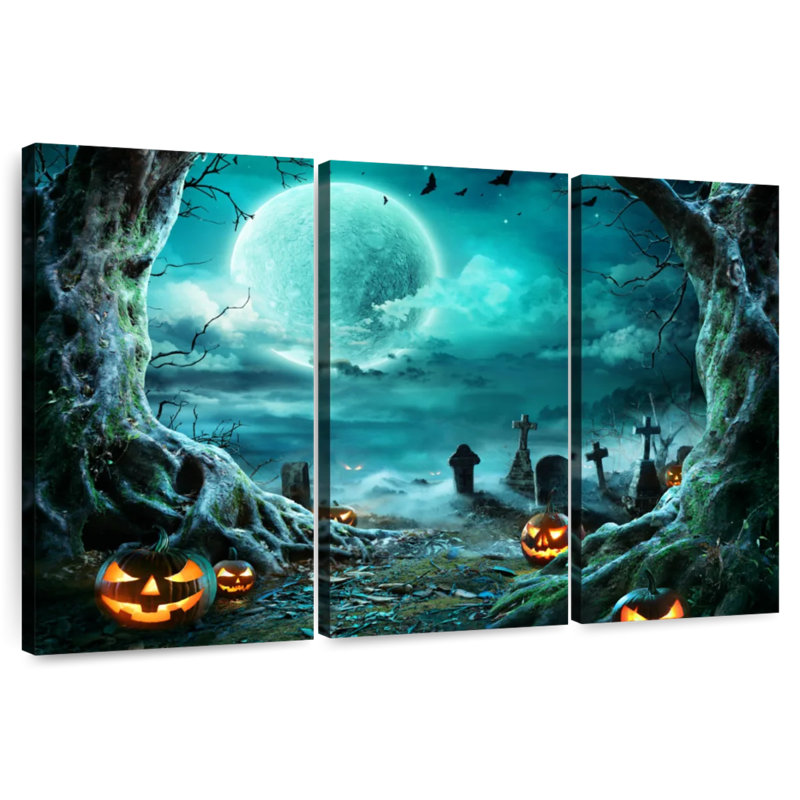 Jack O Lantern Graveyard, 32" H x 50" W