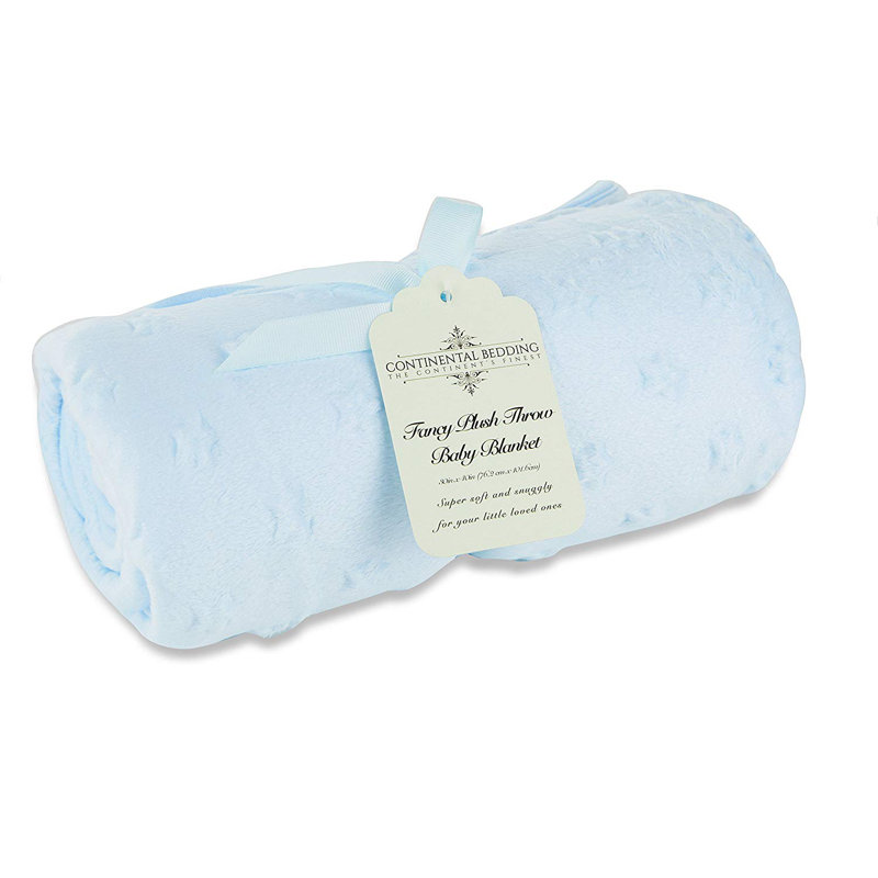 Jeté douillet de qualité supérieure Continental Bedding, Bleu