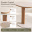 Table de patio d'extérieur en aluminium 15,75 po H