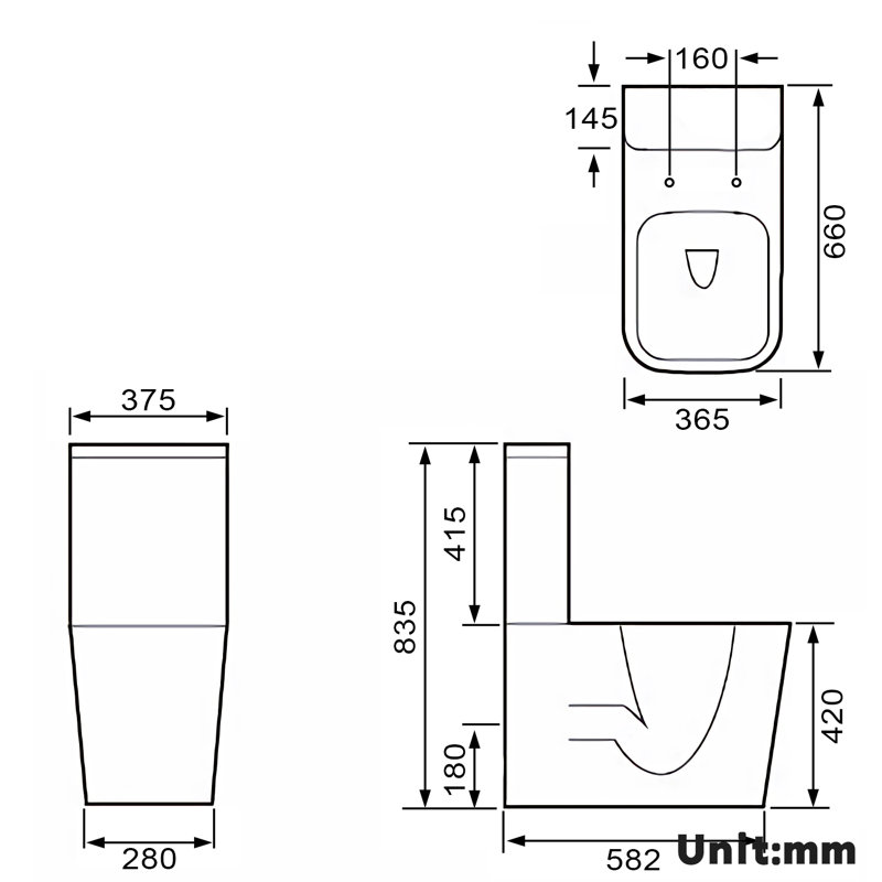 Belfry Bathroom Larimore 6.02L LPF Elongated Back To Wall Toilets