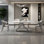 Thick Luxury Marble Rectangular Dining Table Sets