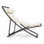 Chaise longue pliante en corde tissée noire 2 pièces avec dossier réglable et coussins d'appui-tête détachables Coastal-938686714