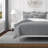 Shay Solid Gray Cotton Comforter Set  8 Piece-109897602
