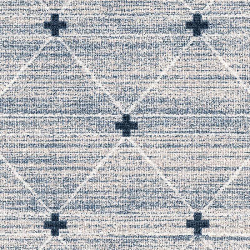 Residency Cross Tie Lattice Work Area Rug, Rectangle 5'4" x 7'8"