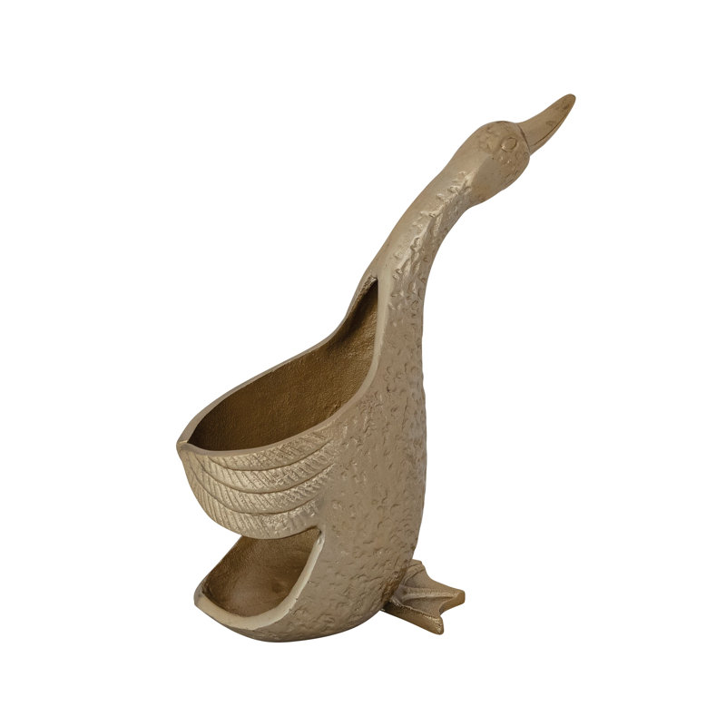 Cast Aluminum Duck-Shaped Bottle Holder