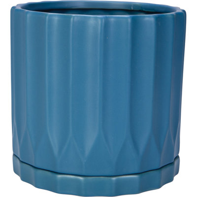 6.5 in. Chancel Planer w/ Saucer - Matte Light Grey