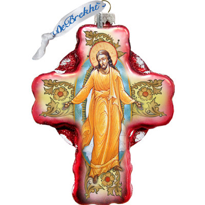 4'' Glass Hanging Figurine Ornament