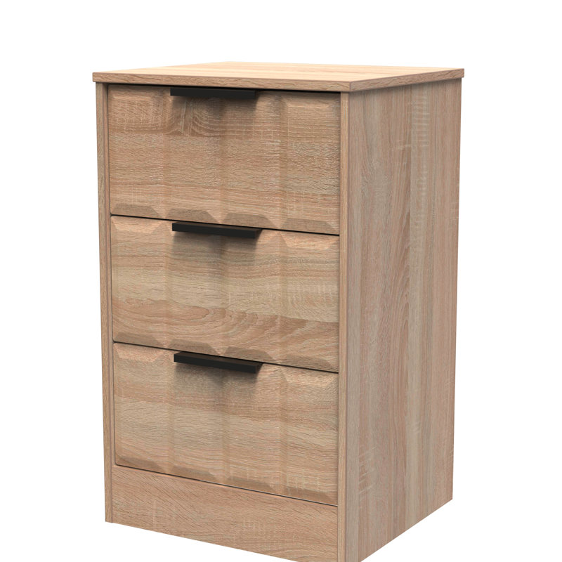 Doss 45cm W Manufactured Wood Bedside Table, Bardolino Oak