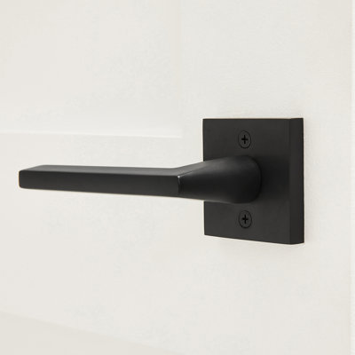 Poignée de porte levier en métal noir mat Paris