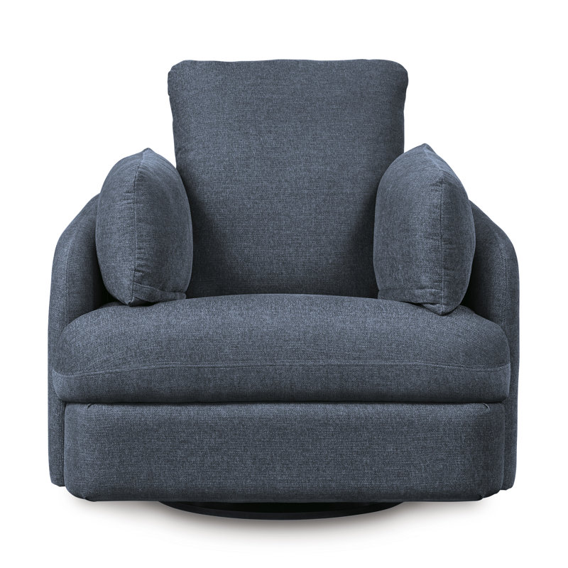 Samedi Swivel Glider Recliner, Blue