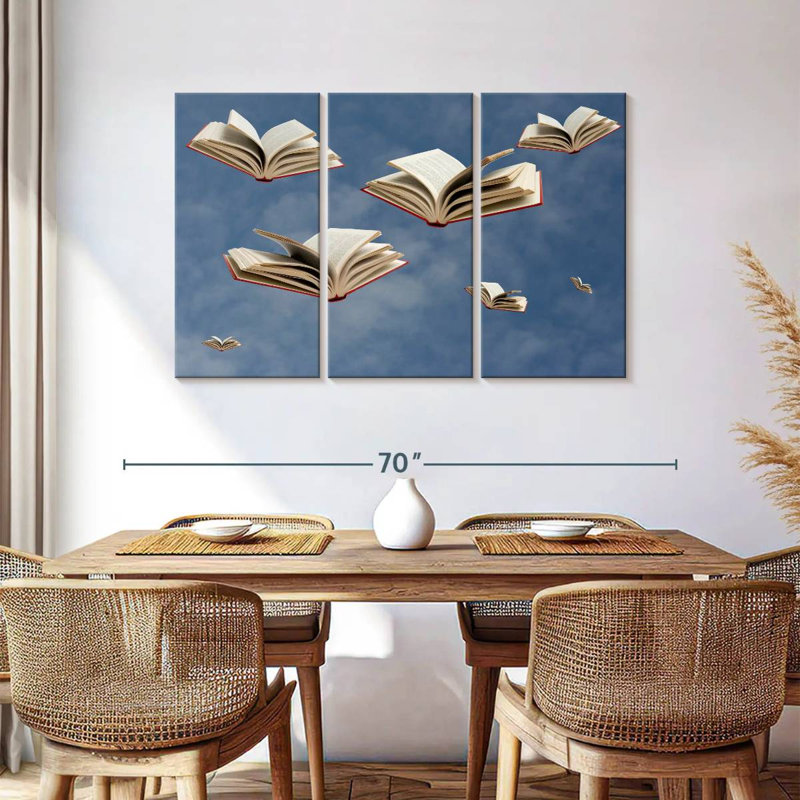 Kelan Levitating Books, 36" H x 57" W