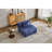Compression Sofa,Convertible Floor Sofa Bed With Fixed-Shape Frame,Single Seater Boneless Modular Sectional Sofa,No Assembly Required,Chenille Fabric,For Living Room Bedroom,Dark Blue-619372447