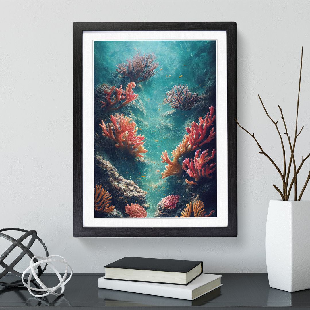 Enthralling Coral Reef - Framed Print